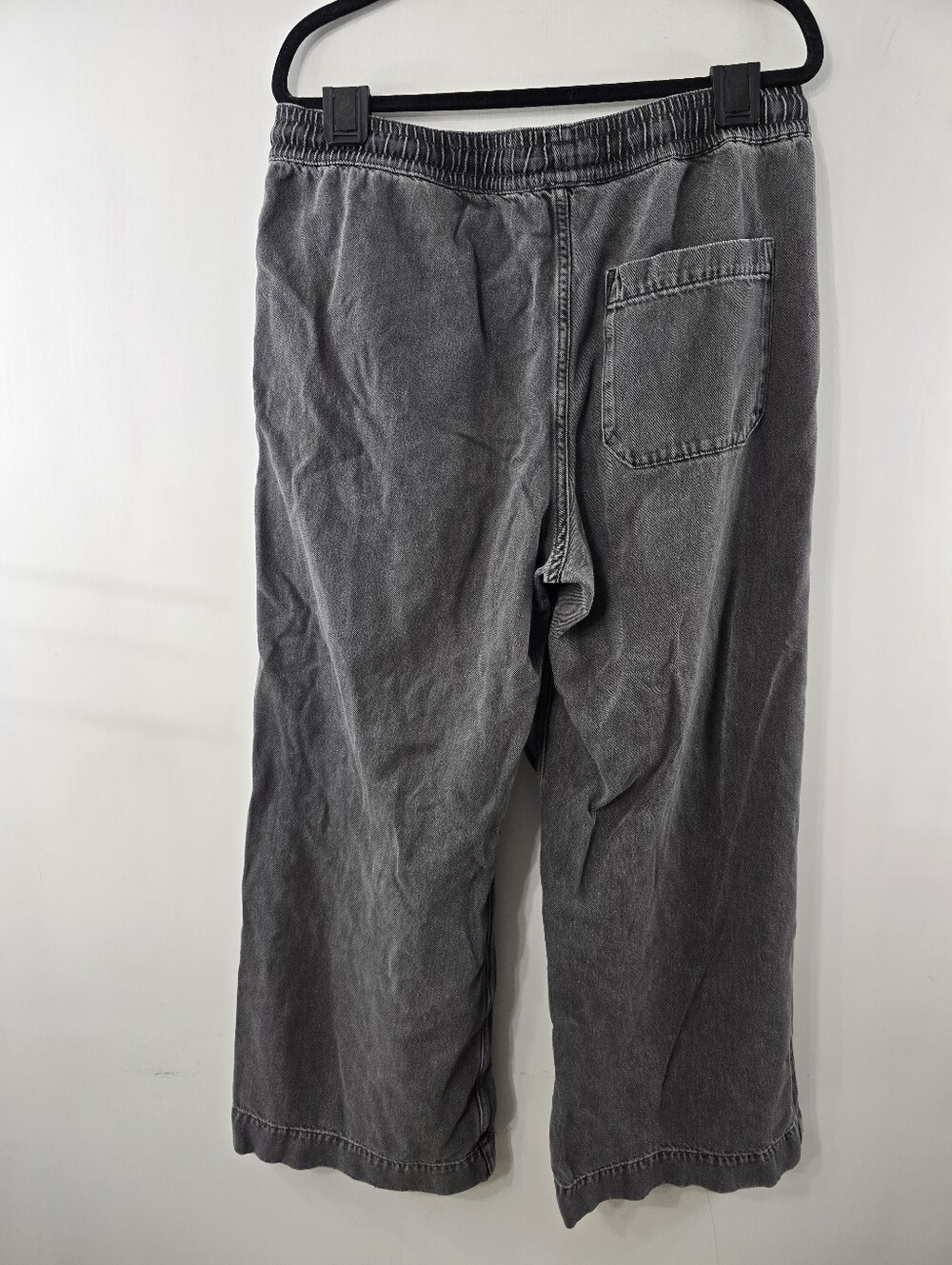 COS Wide Leg Fluid Denim Trousers Cotton Lyocell Baggy Gray Pants Jeans Size 14 - Picture 9 of 16